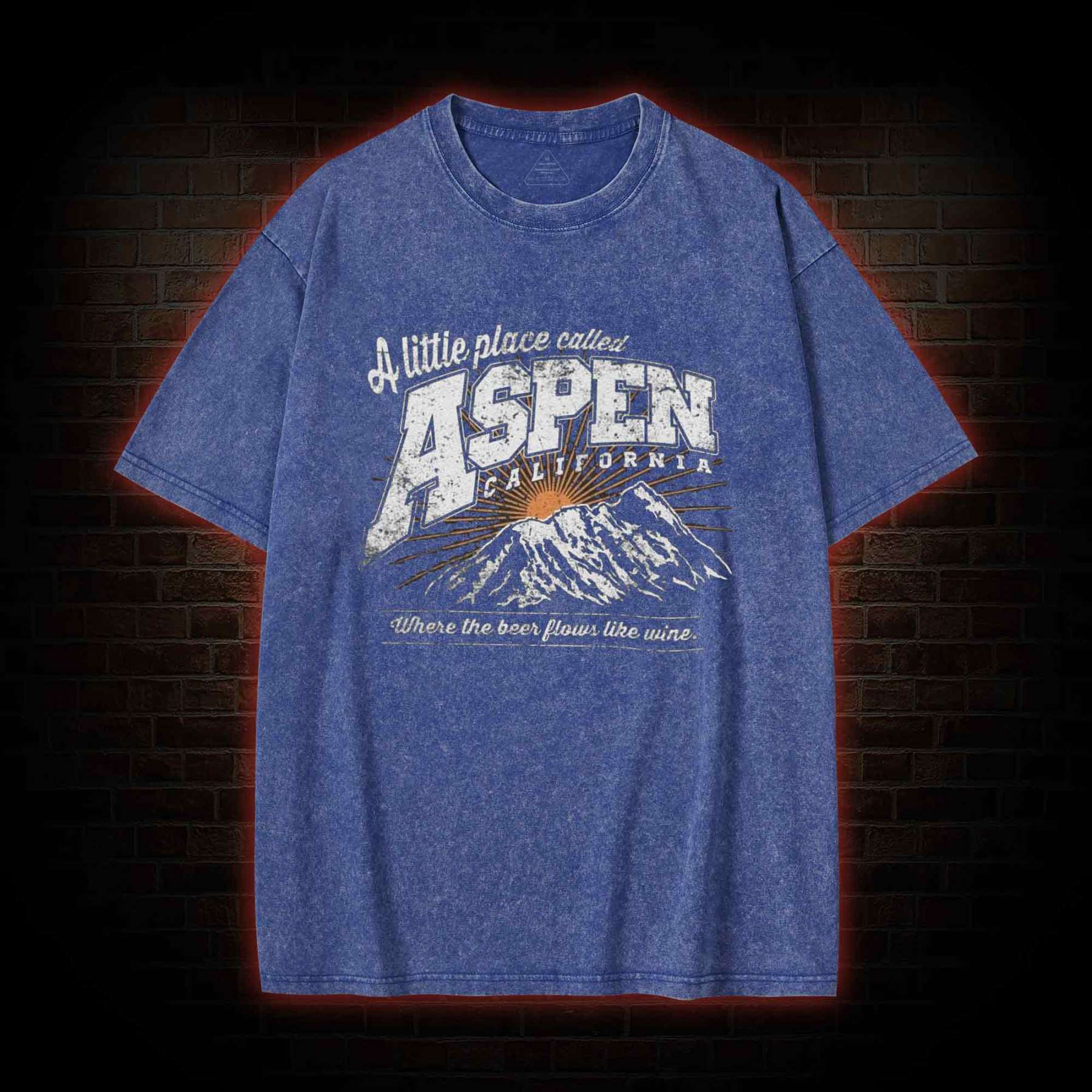 A Little Place Called Aspen California Washed T-shirt