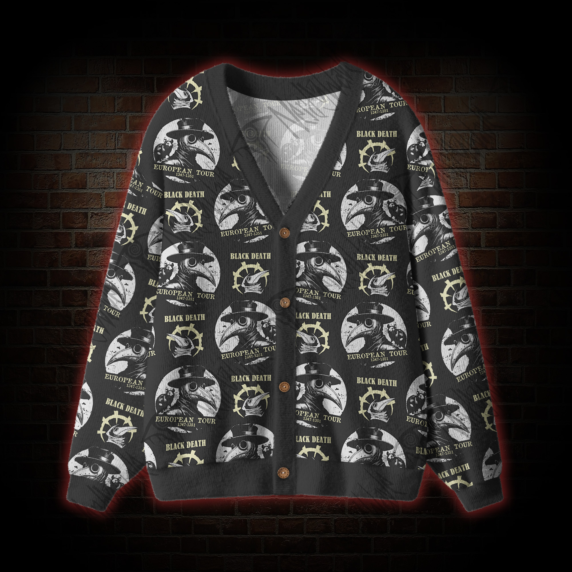 Black Death European Tour Cardigan Sweater