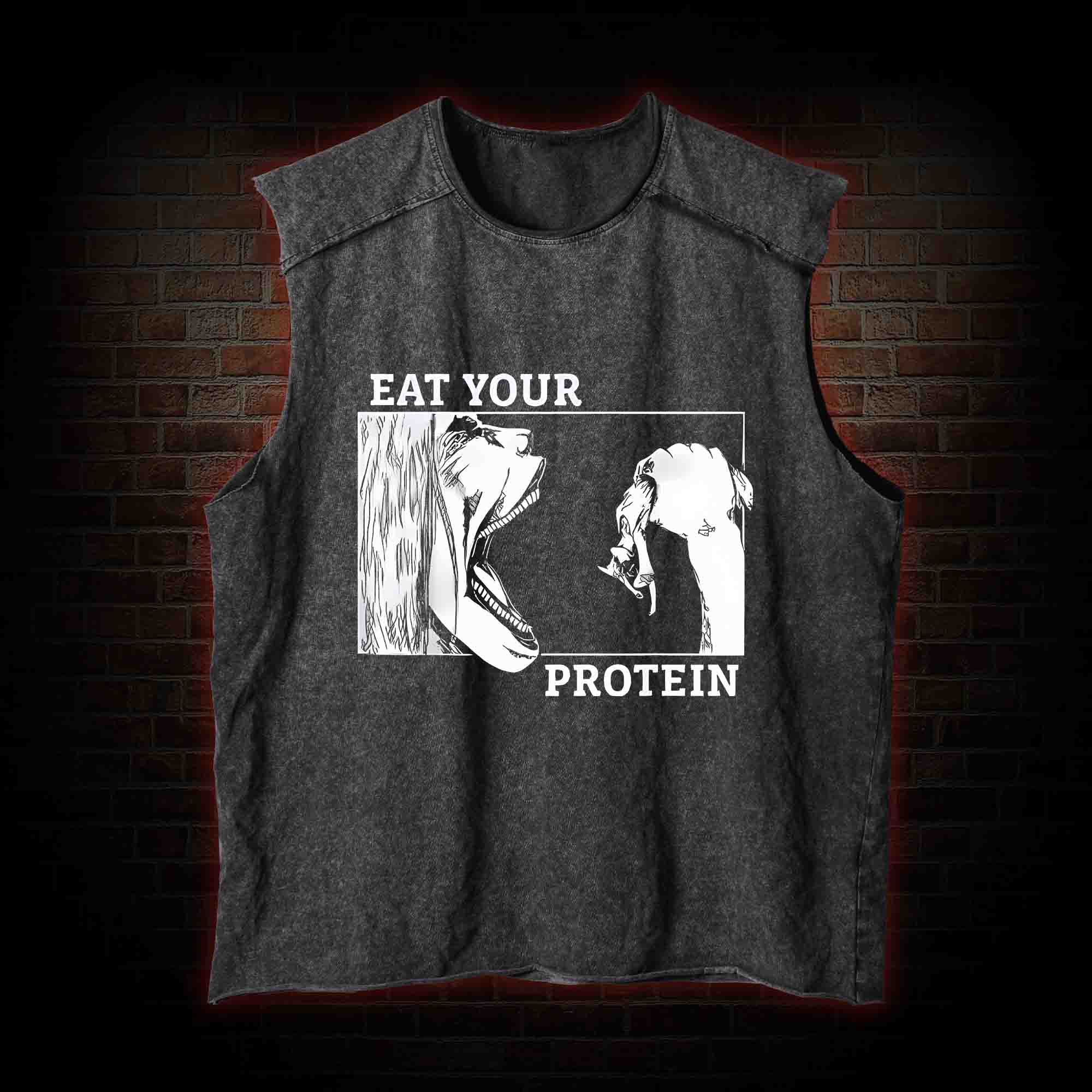 Eat Your Protein Vintage Washed Tank Top