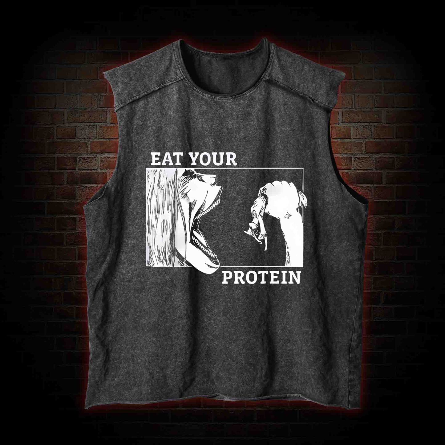 Eat Your Protein Vintage Washed Tank Top