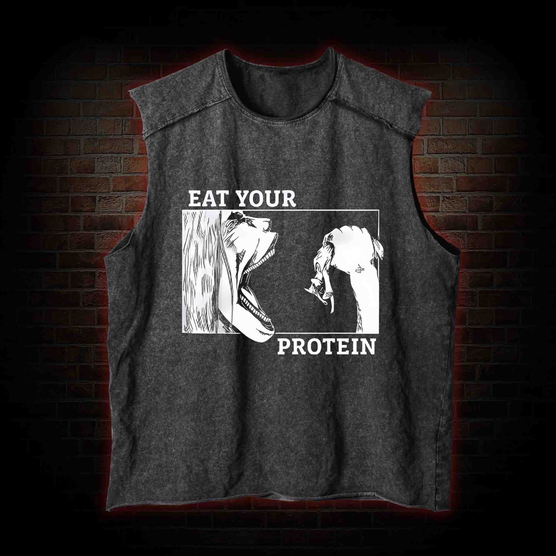 Eat Your Protein Vintage Washed Tank Top