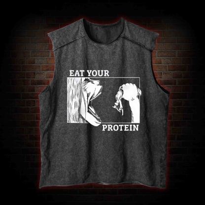 Eat Your Protein Vintage Washed Tank Top