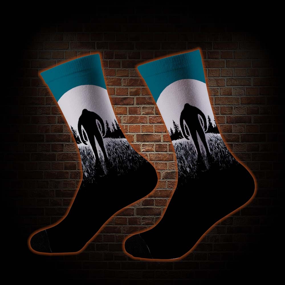 Bigfoot in a Forest Socks