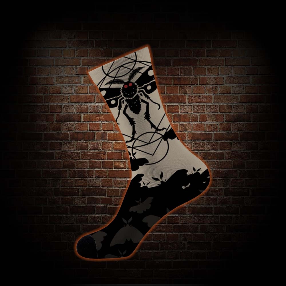 Mothman Weird Socks