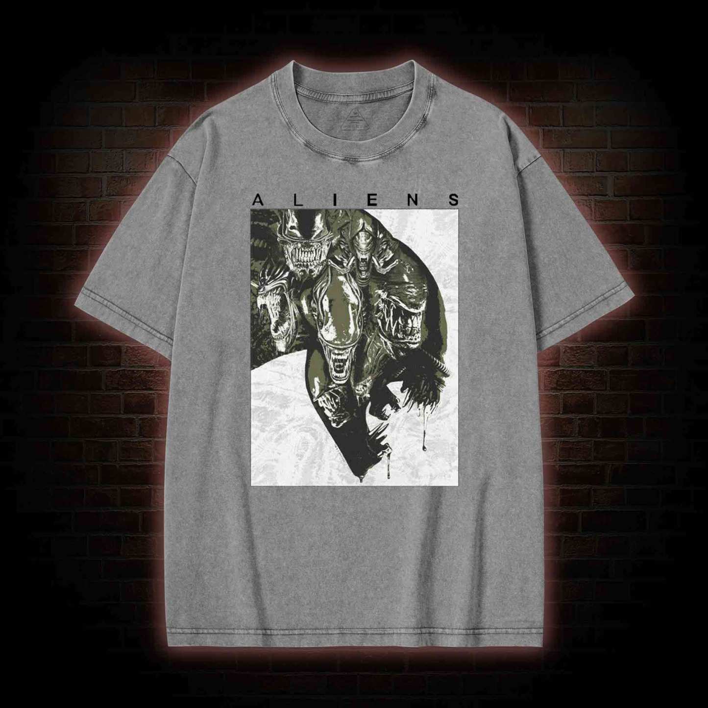 Aliens in Deep Space Washed T-shirt