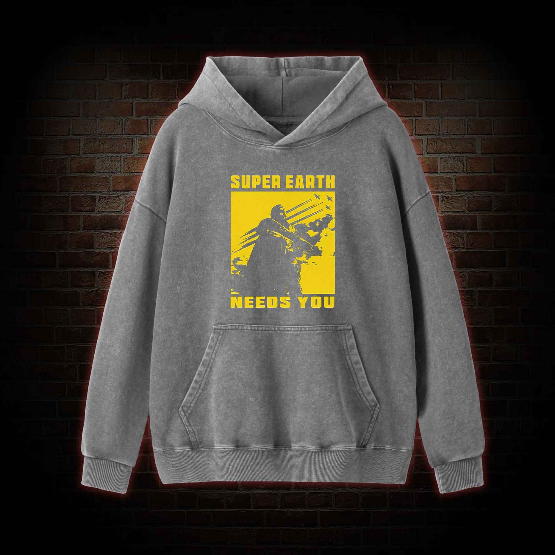 Earth Needs you Washed Hoodie