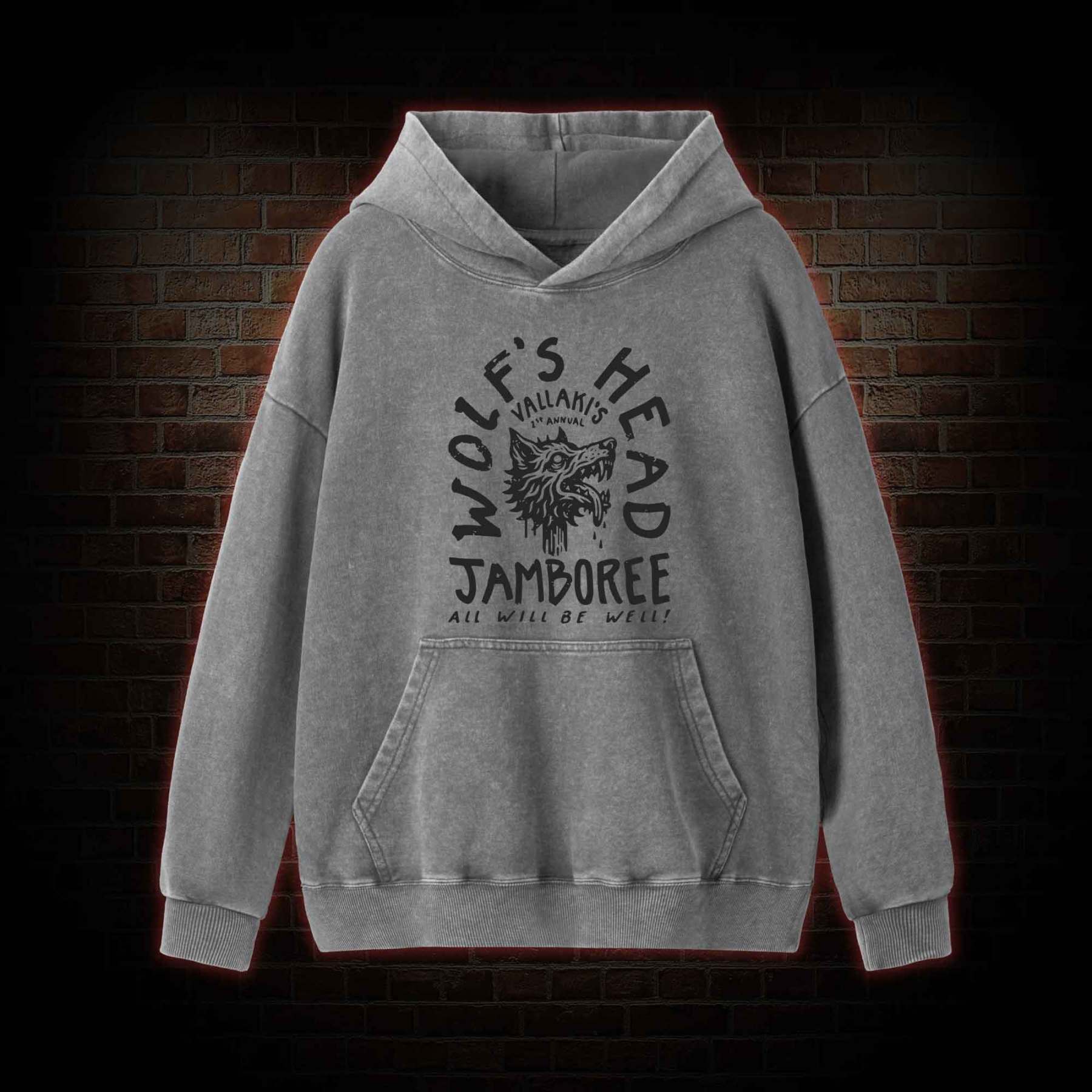 Wolf's Head Jamboree Washed Hoodie