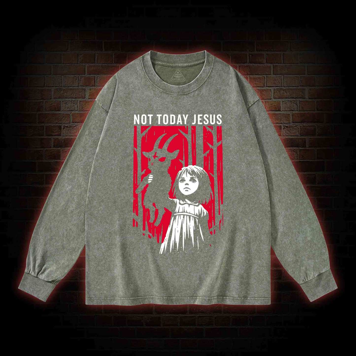 Not Today Jesus Washed Long-Sleeve T-shirt