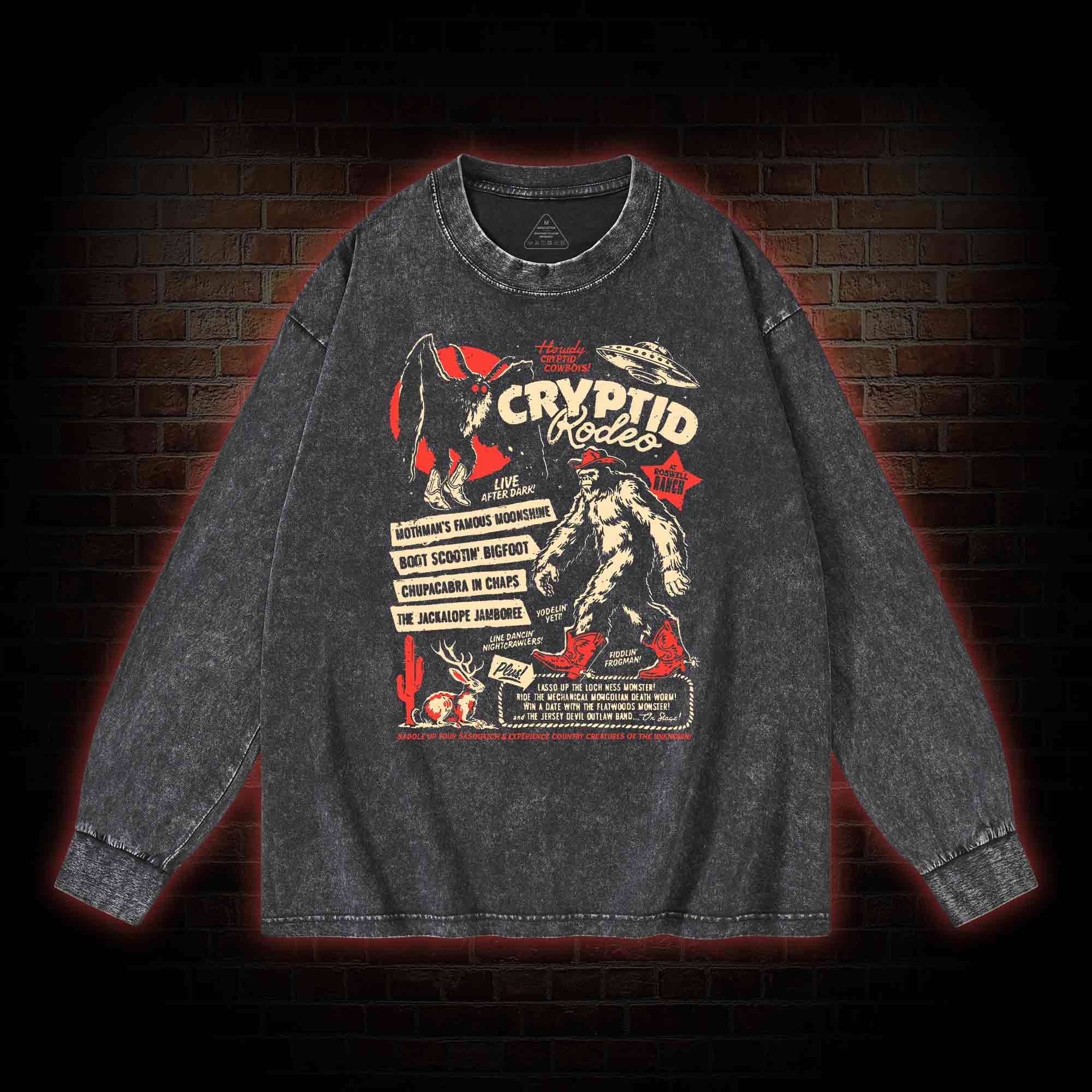 Cryptid Rodeo Washed Long-Sleeve T-shirt