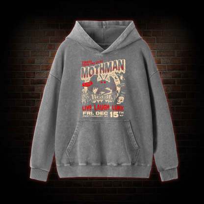 Mothman Live Laugh Lurk Washed Hoodie