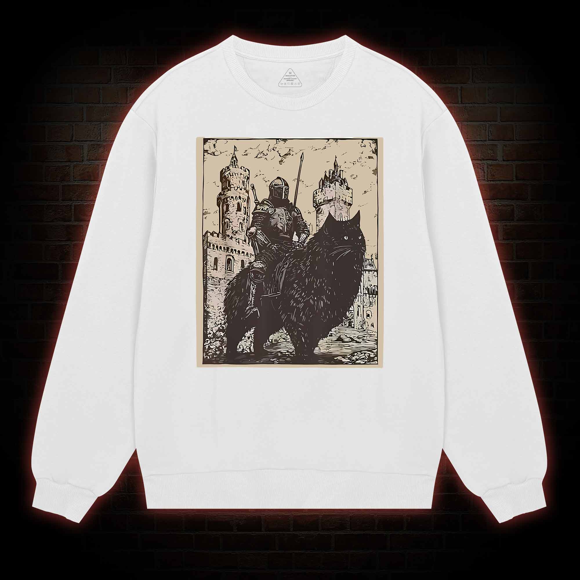 Knight Cat Rider Vintage Sweatshirt