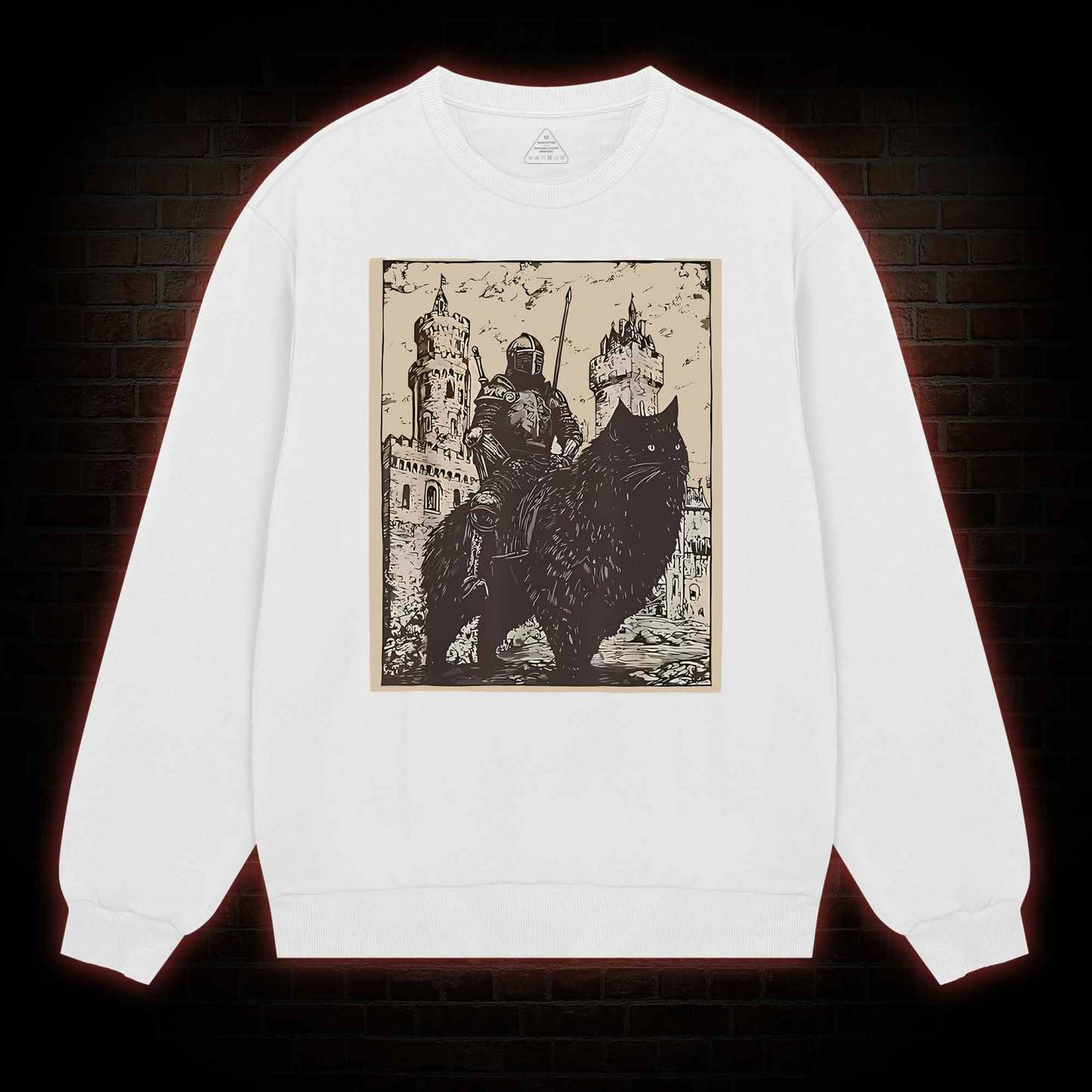 Knight Cat Rider Vintage Sweatshirt