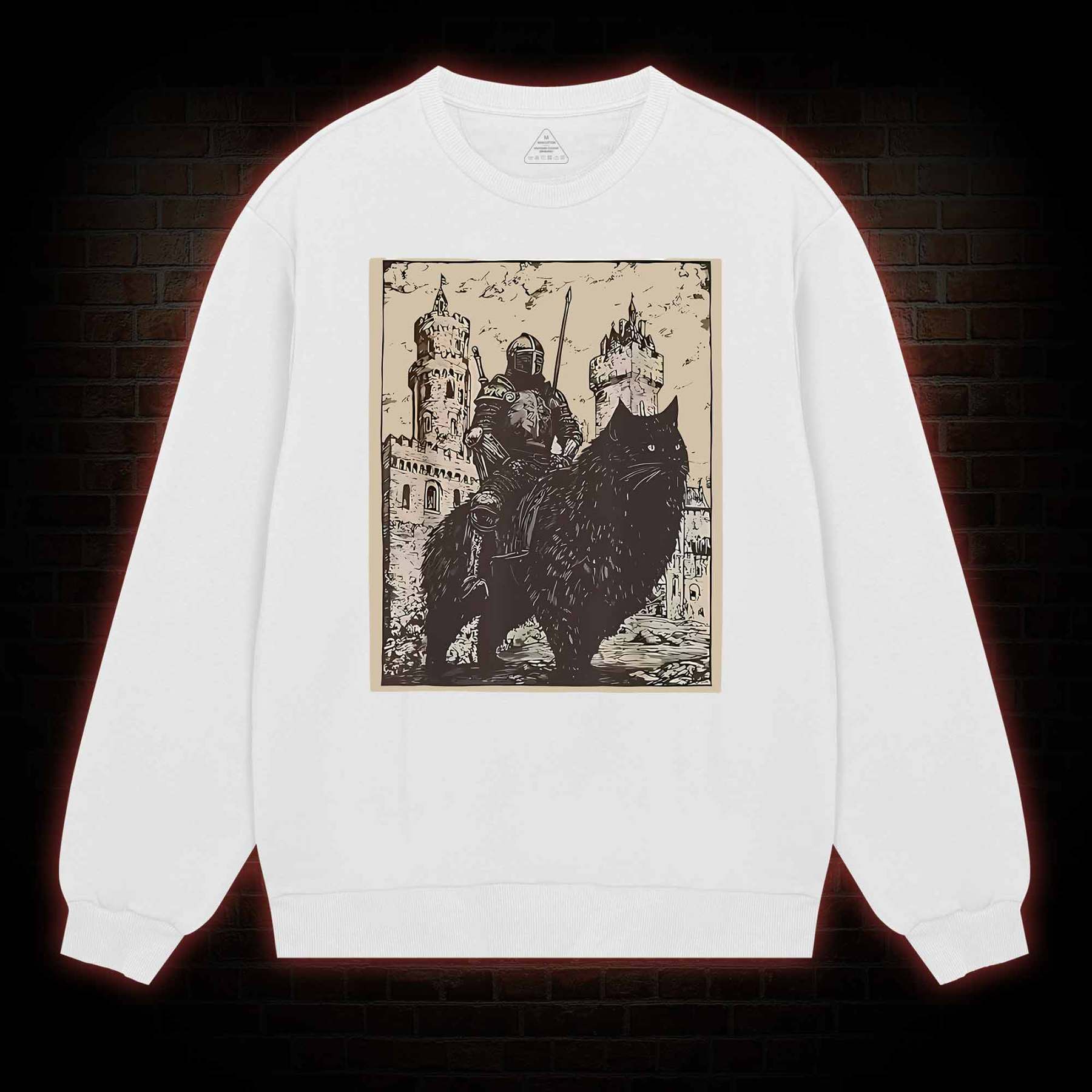 Knight Cat Rider Vintage Sweatshirt