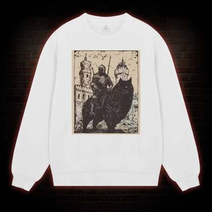 Knight Cat Rider Vintage Sweatshirt