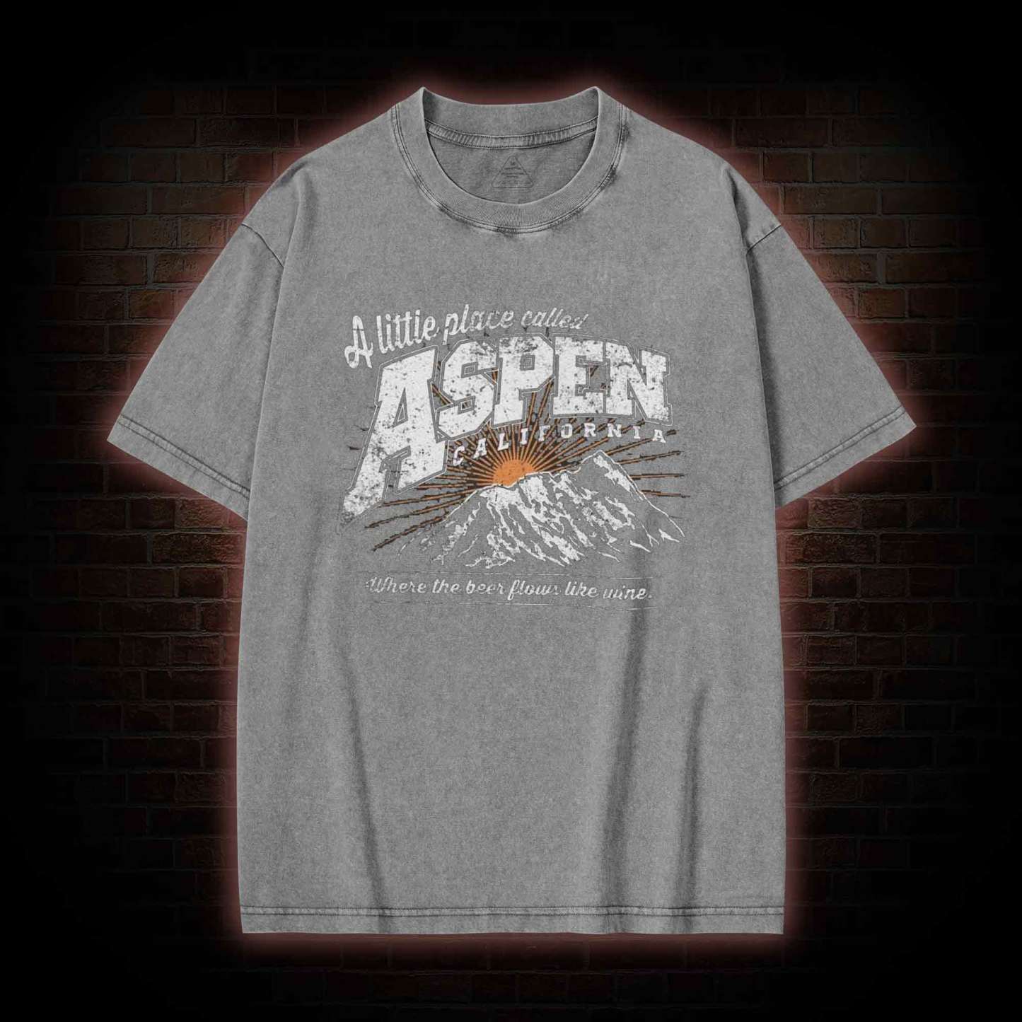 A Little Place Called Aspen California Washed T-shirt