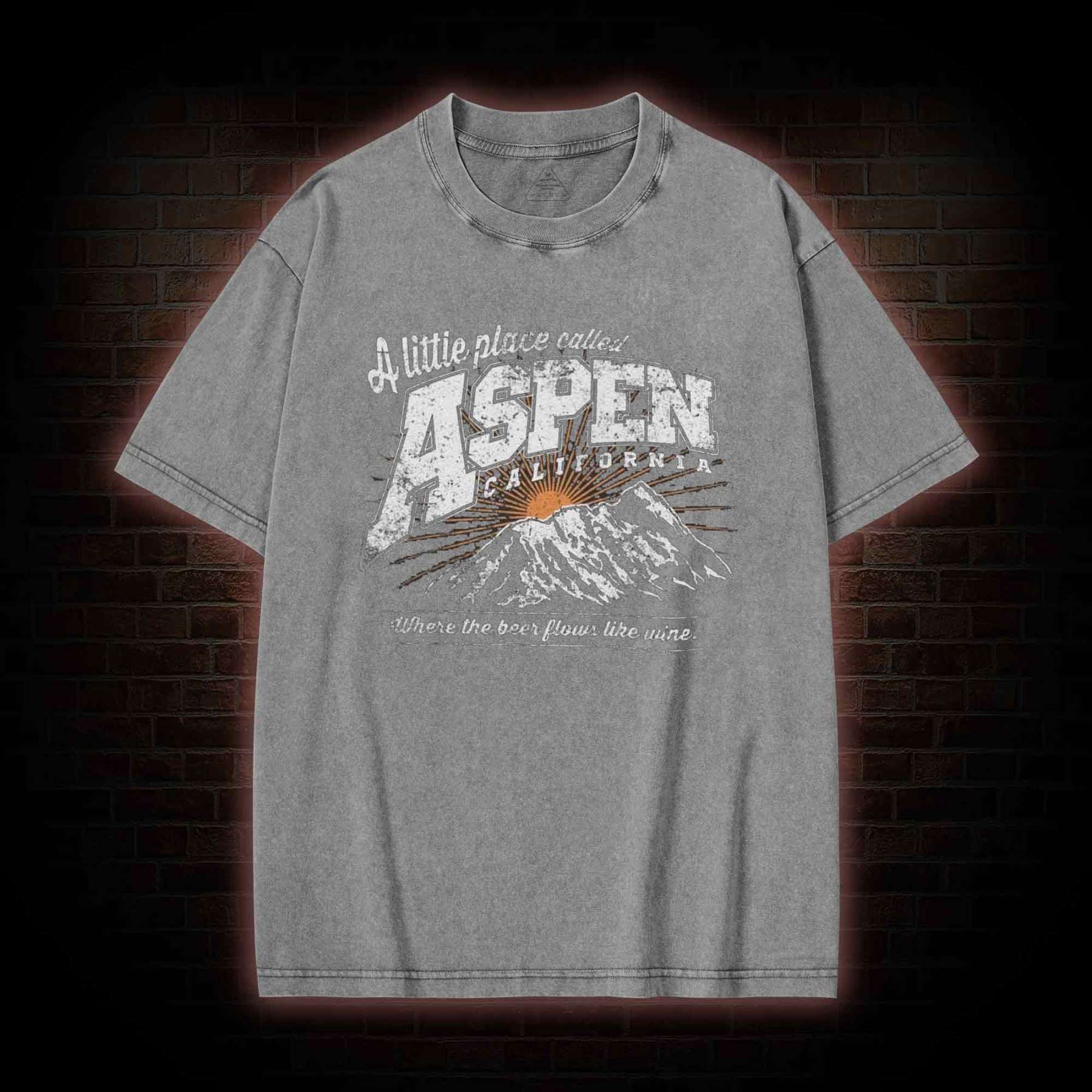 A Little Place Called Aspen California Washed T-shirt