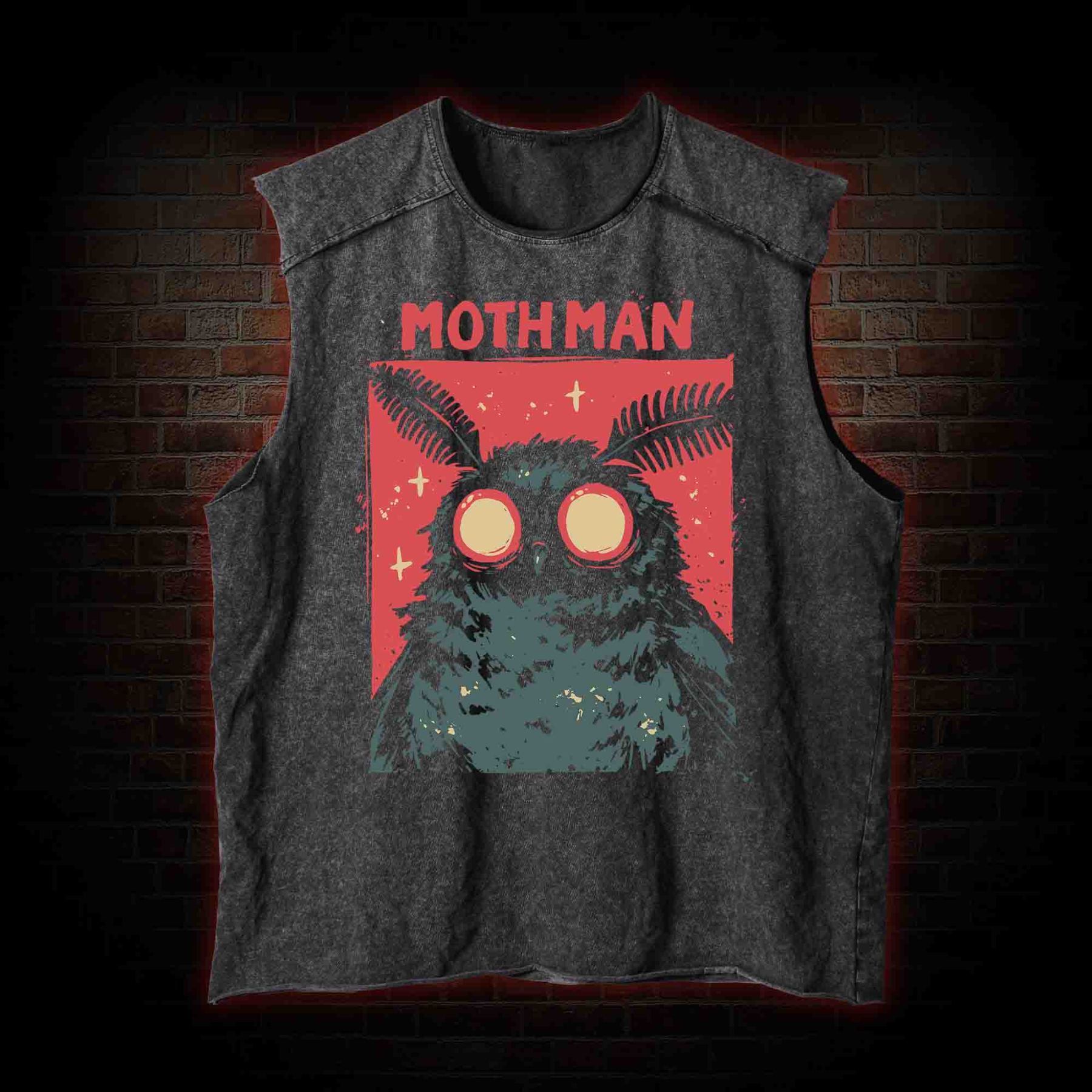 Cryptid Mothman Vintage Washed Tank Top