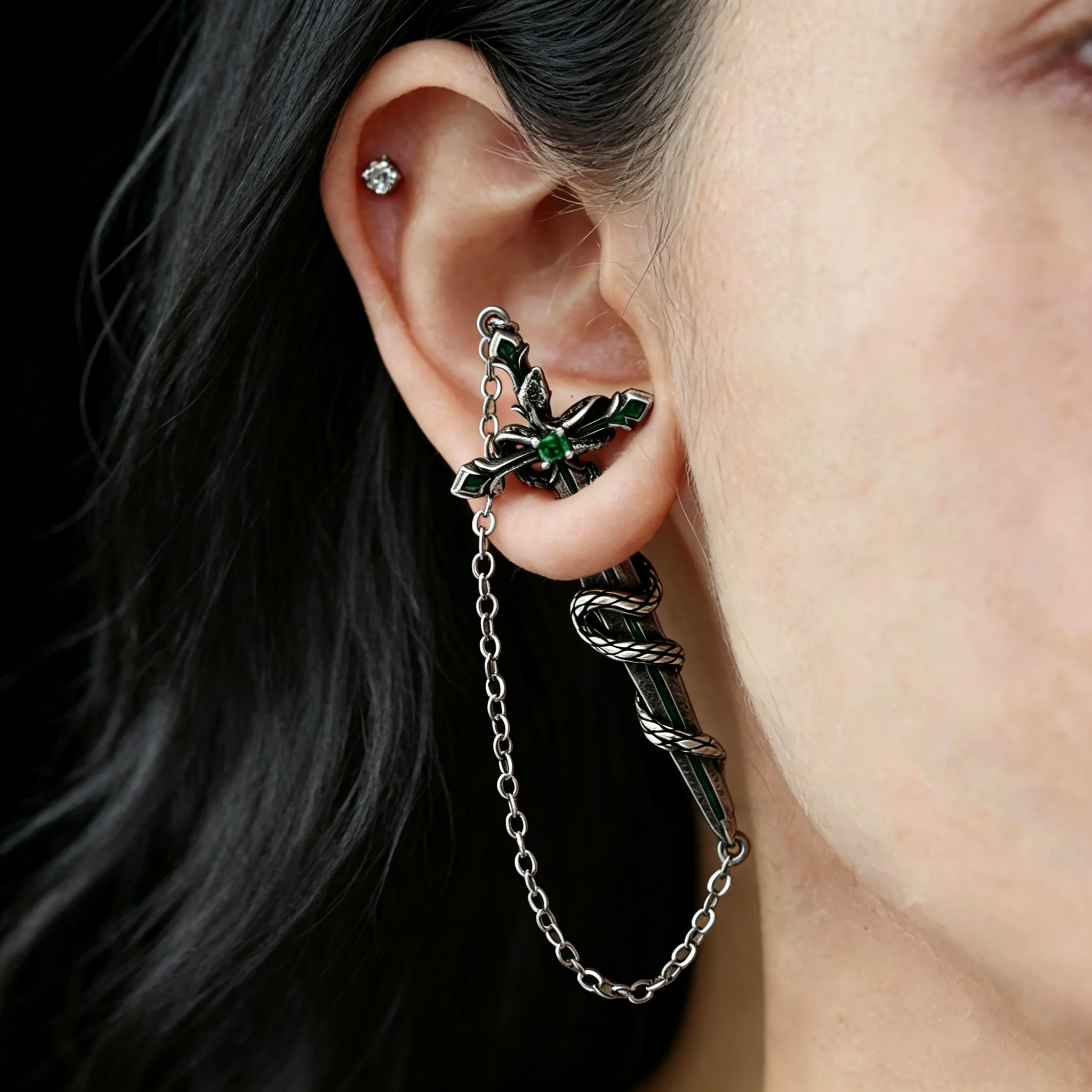 The Weapon & Serpent Earrings