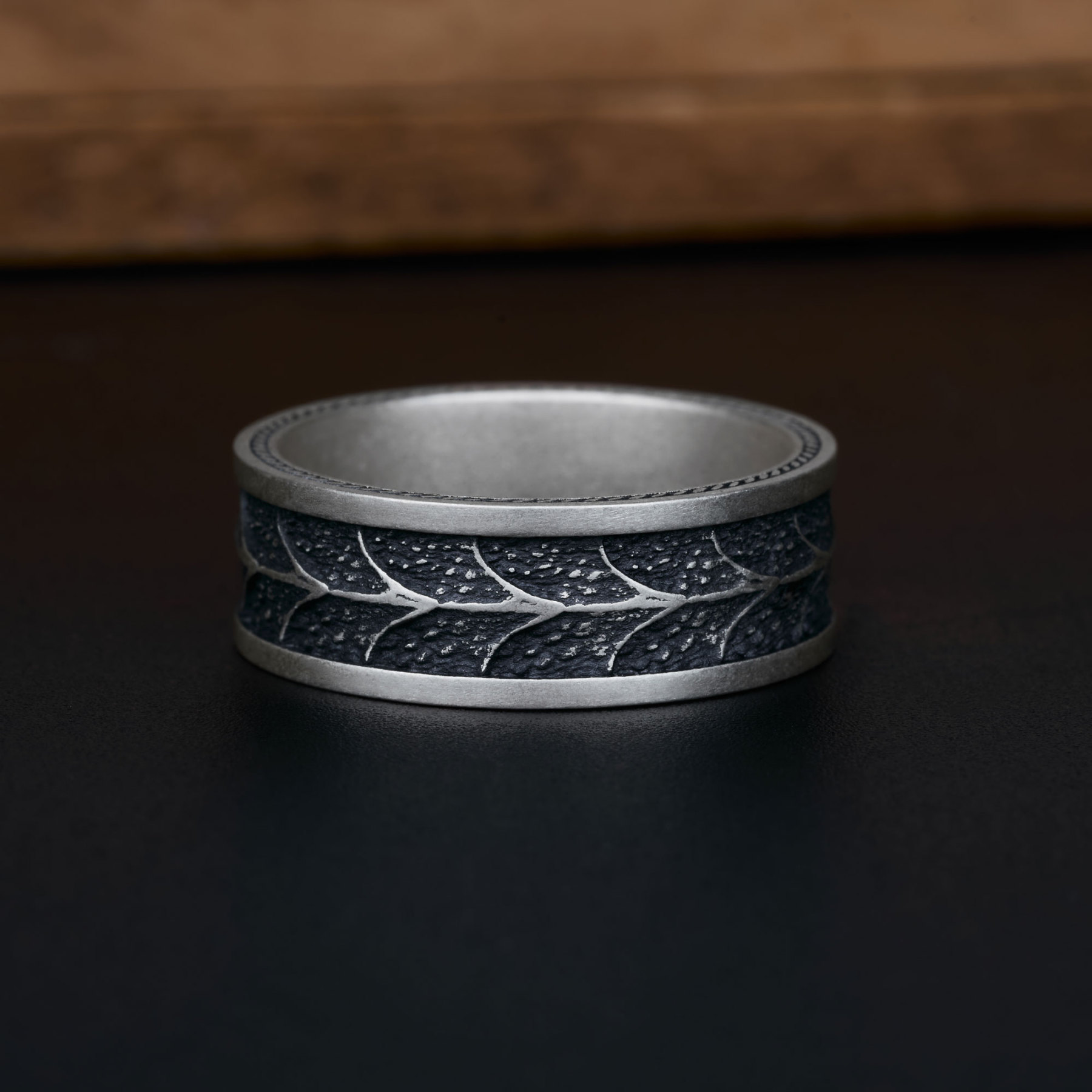 Vintage Dragon Scale Sterling Silver Ring