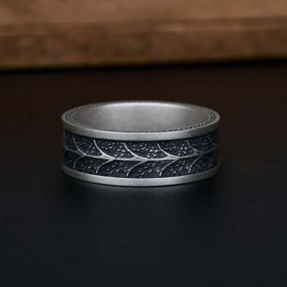 Vintage Dragon Scale Sterling Silver Ring