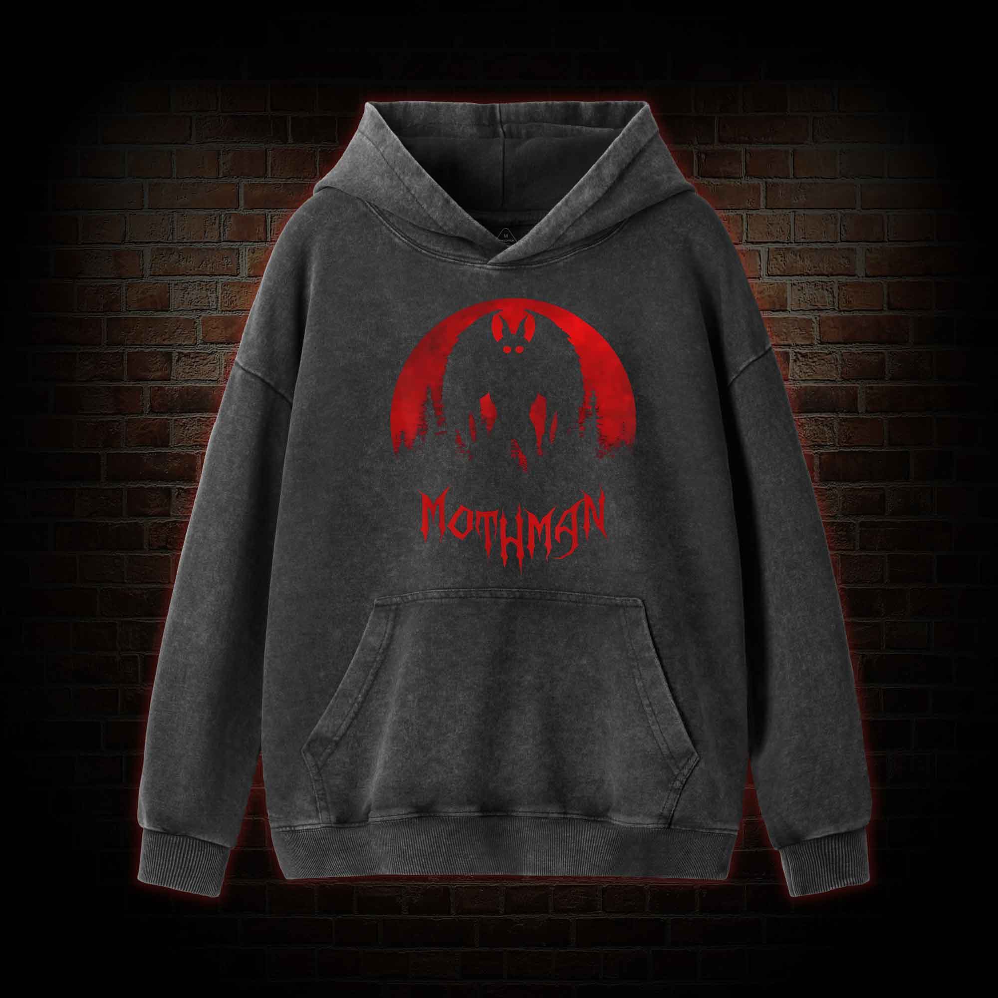 Cryptid Mothman Washed Hoodie