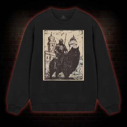 Knight Cat Rider Vintage Sweatshirt