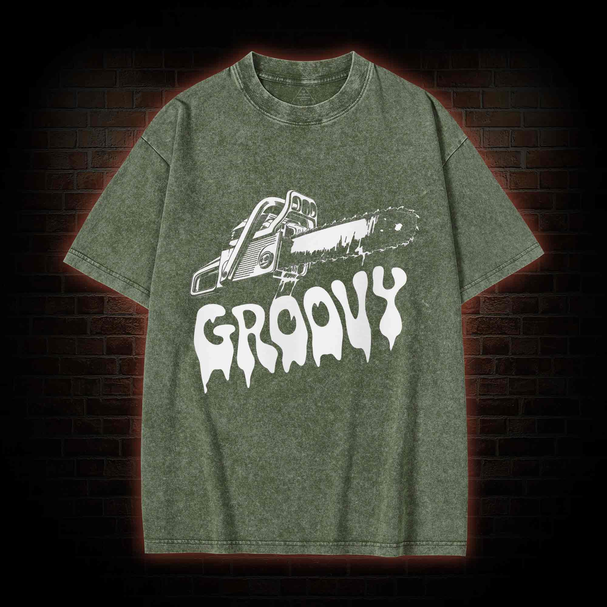 Groovy Chainsaw Washed T-shirt