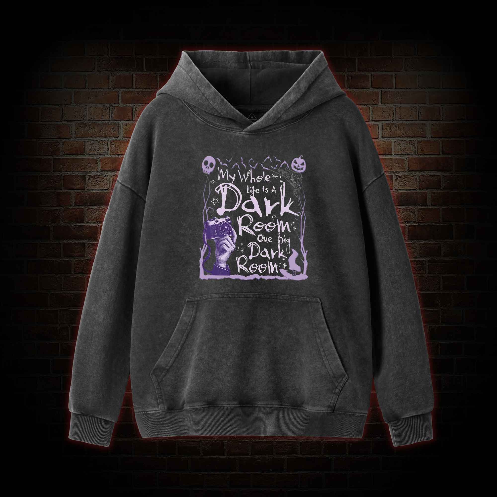 My Whole Life is A Dark Room Washed Hoodie