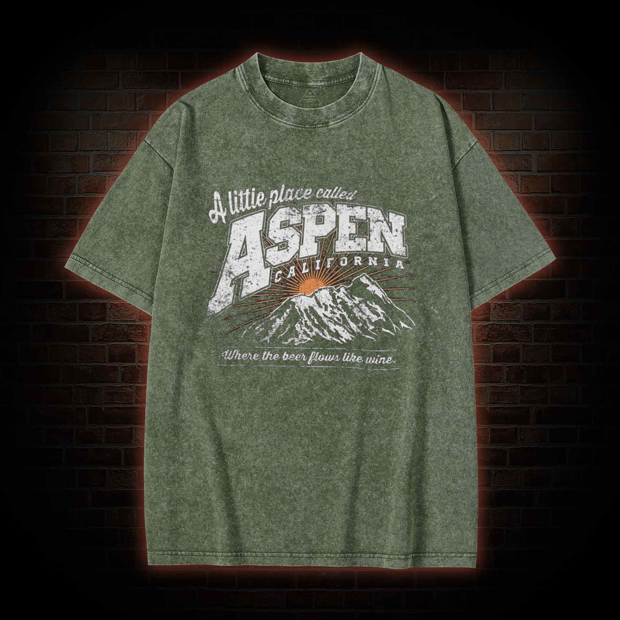 A Little Place Called Aspen California Washed T-shirt