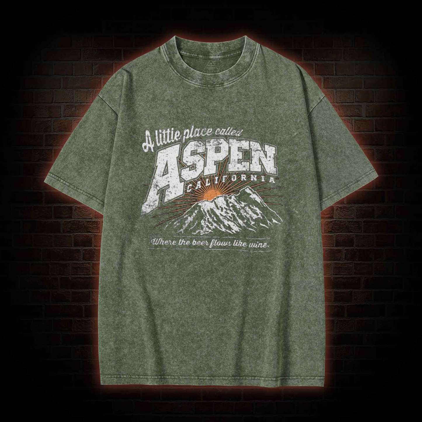 A Little Place Called Aspen California Washed T-shirt