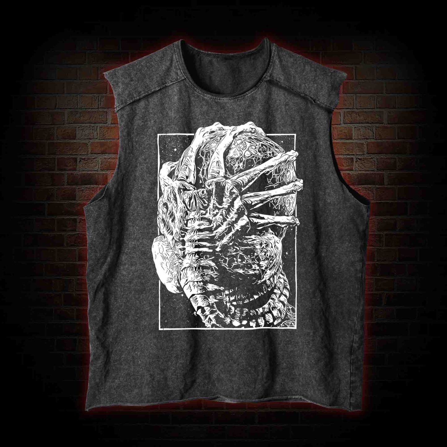 Alien Delivery Guy Vintage Washed Tank Top