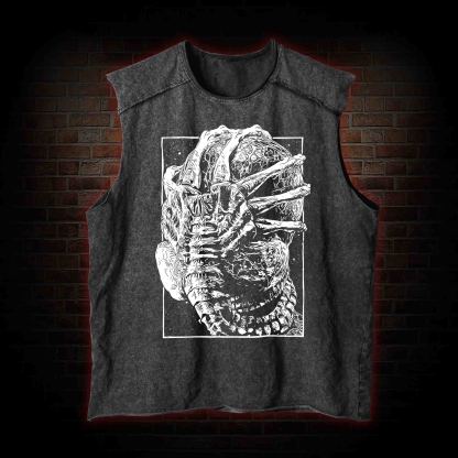 Alien Delivery Guy Vintage Washed Tank Top