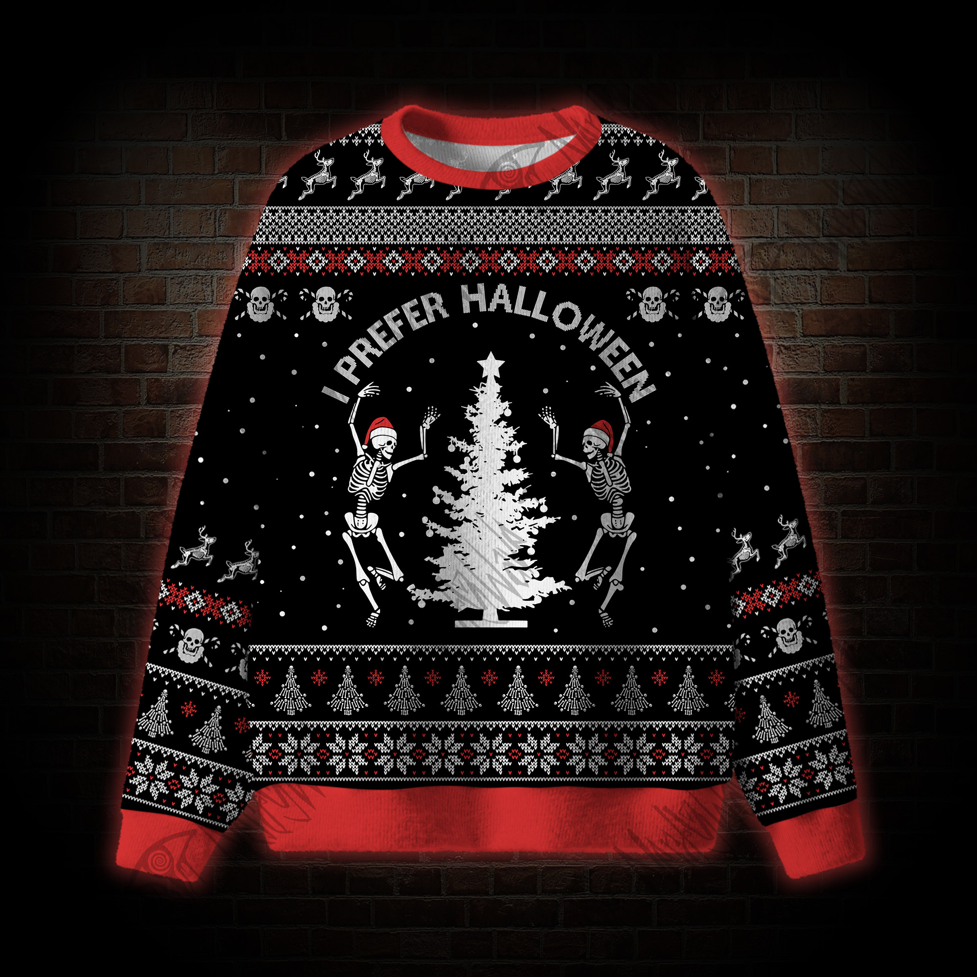 I Prefer Halloween Ugly Sweatshirts