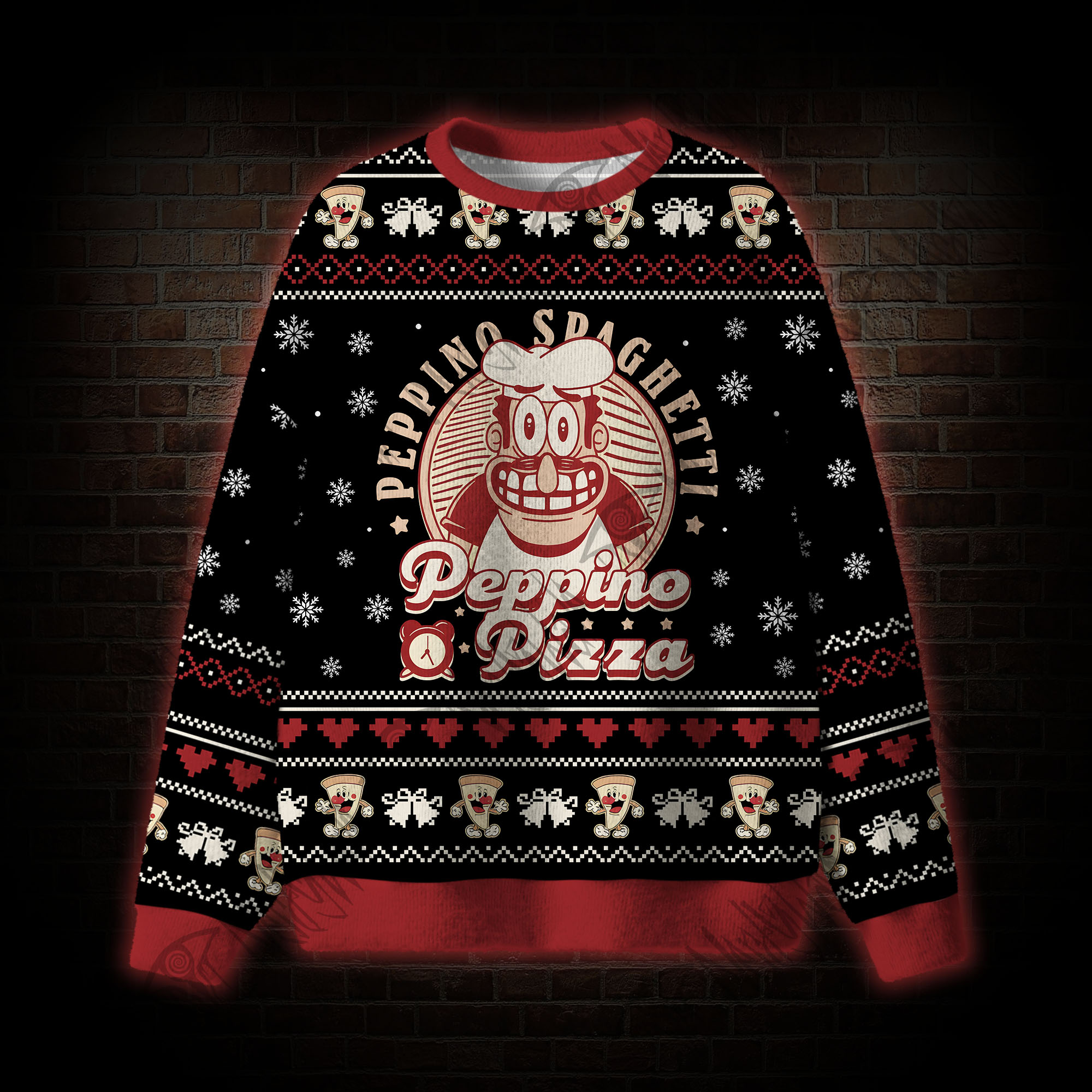 Peppino Spaghetti Peppino Pizza Ugly Sweatshirts