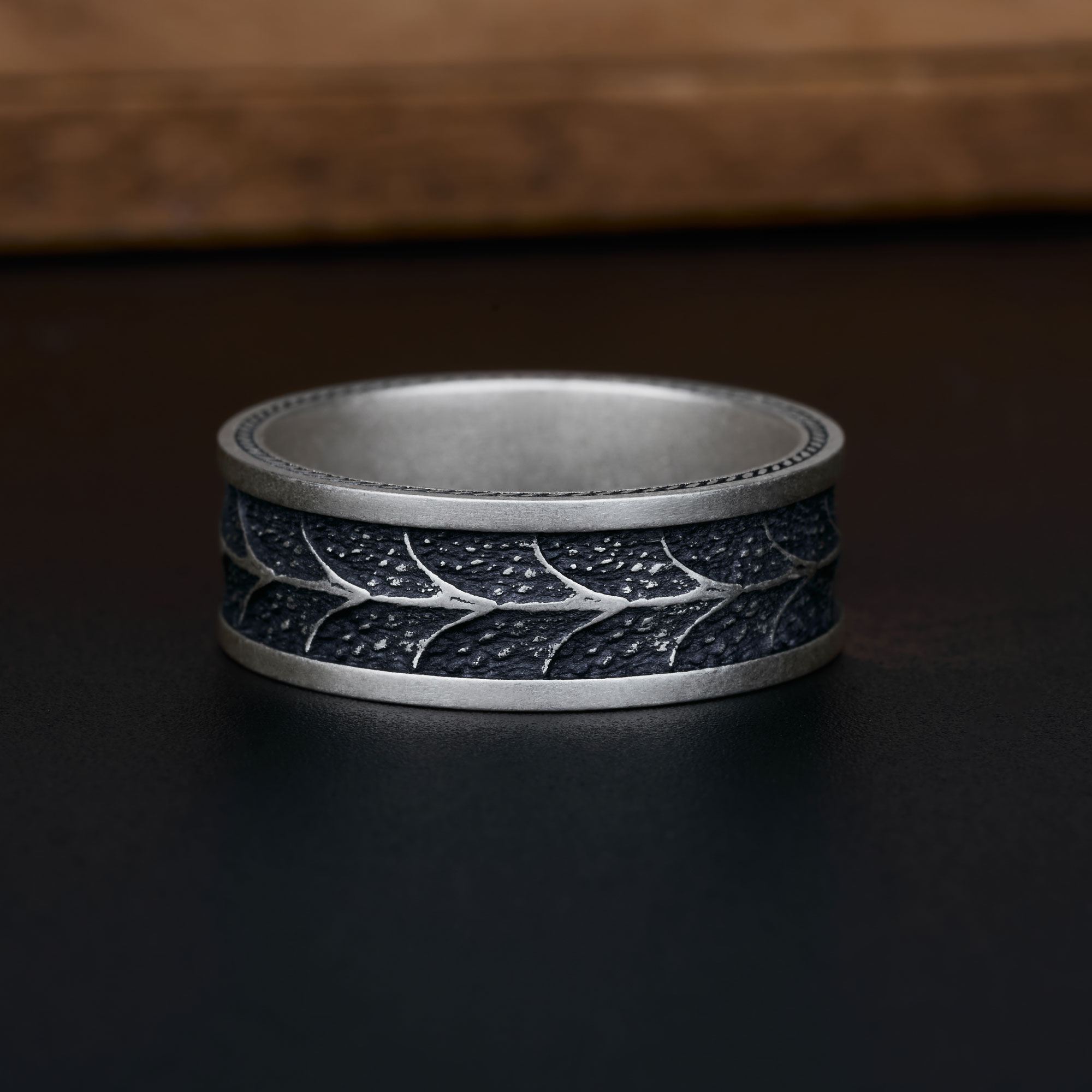 Vintage Dragon Scale Sterling Silver Ring