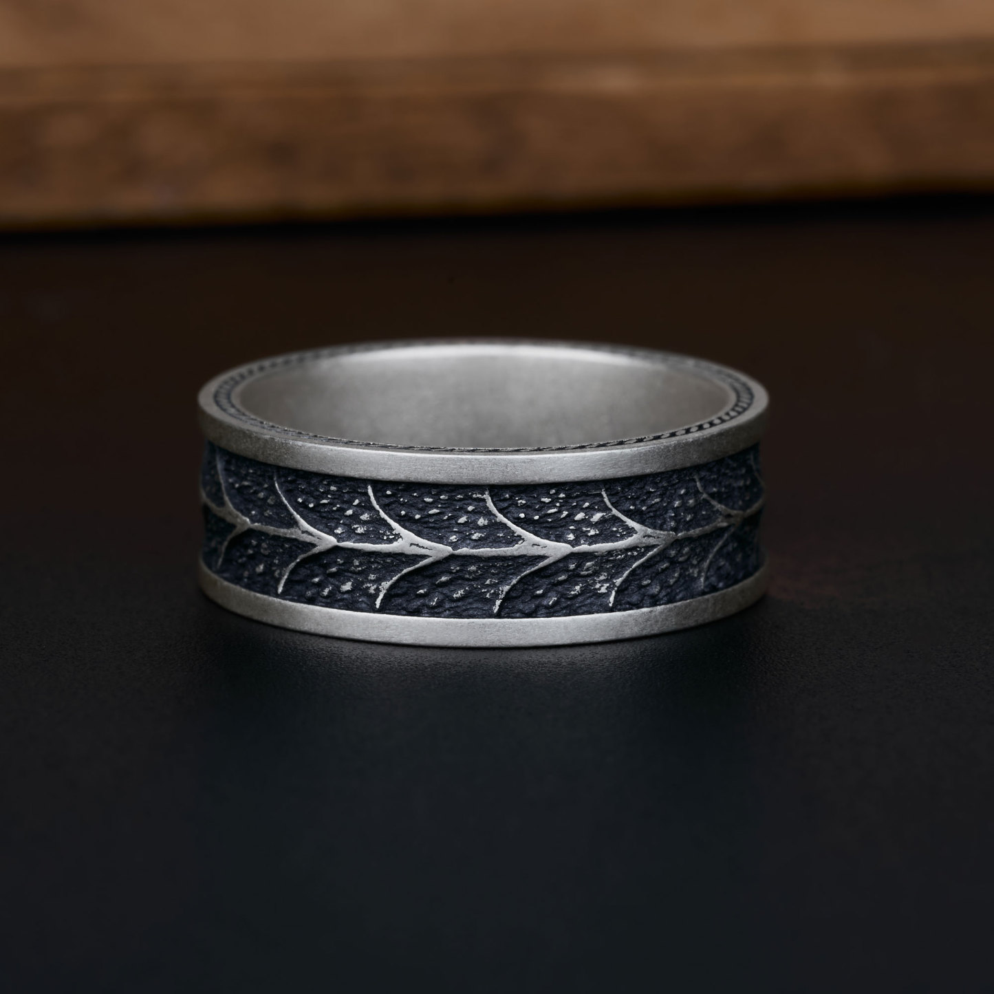 Vintage Dragon Scale Sterling Silver Ring