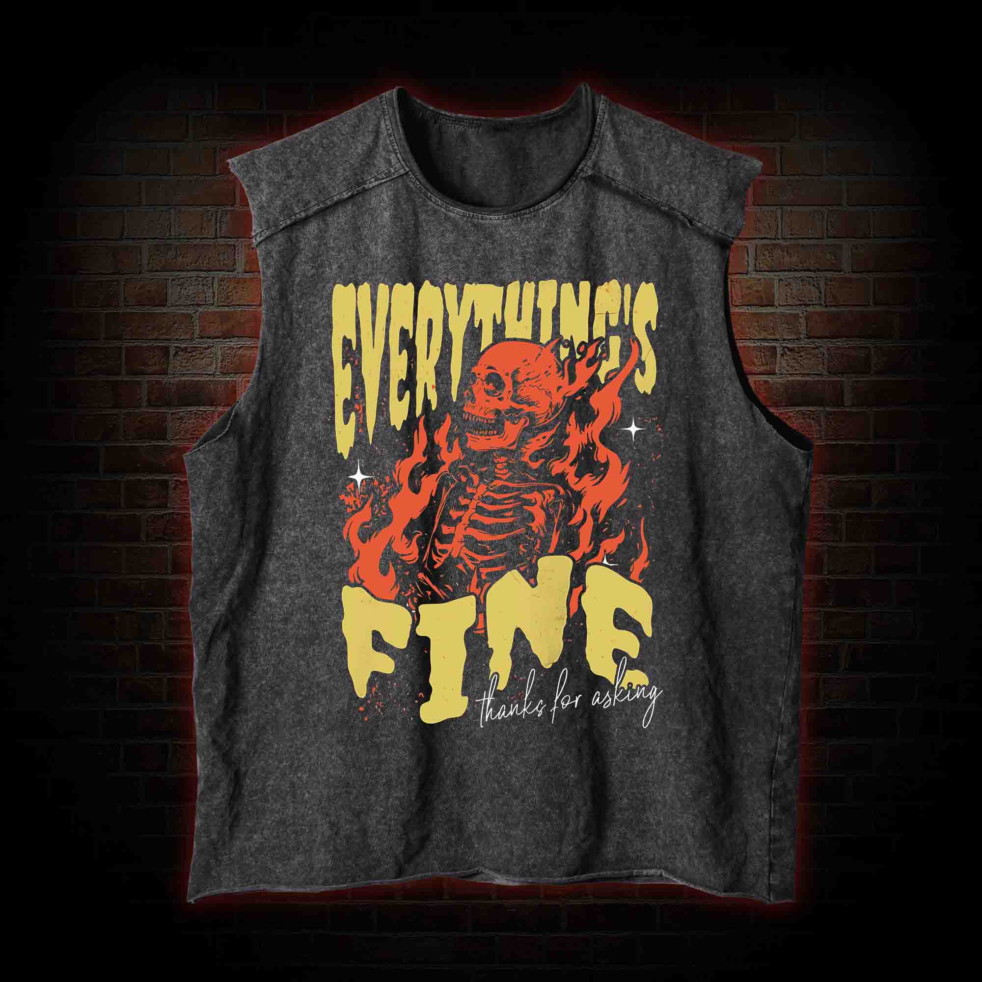 Everything's Fine Vintage Washed Tank Top