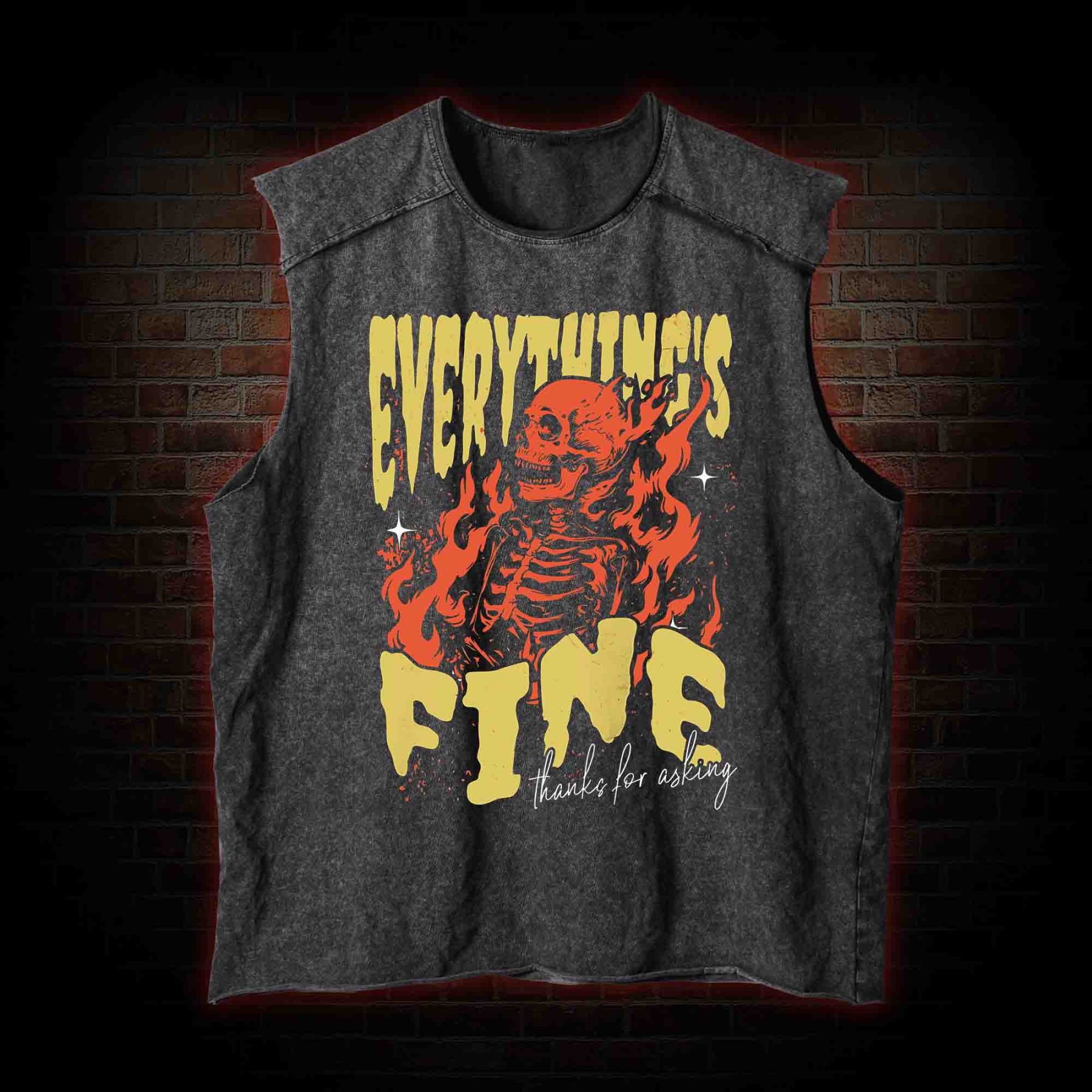 Everything's Fine Vintage Washed Tank Top