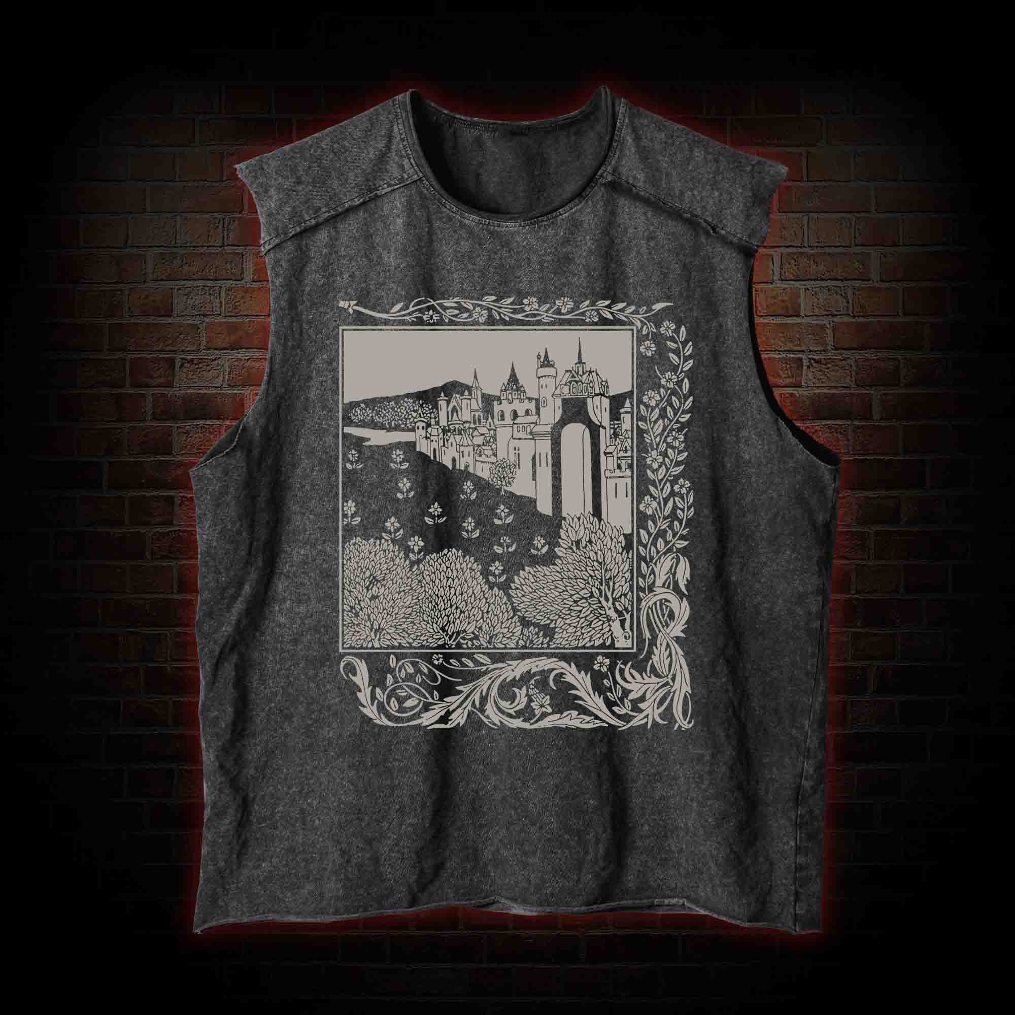 Medieval Castle Vintage Washed Tank Top