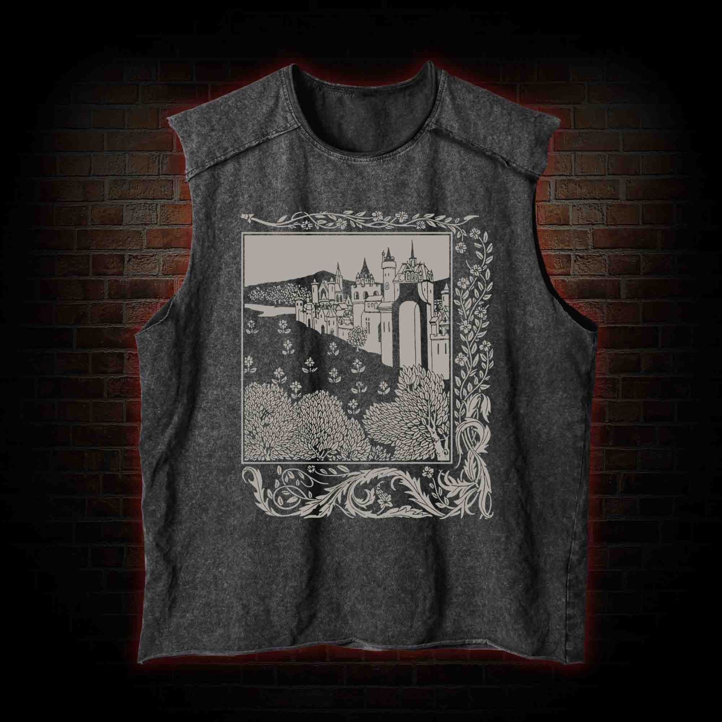 Medieval Castle Vintage Washed Tank Top