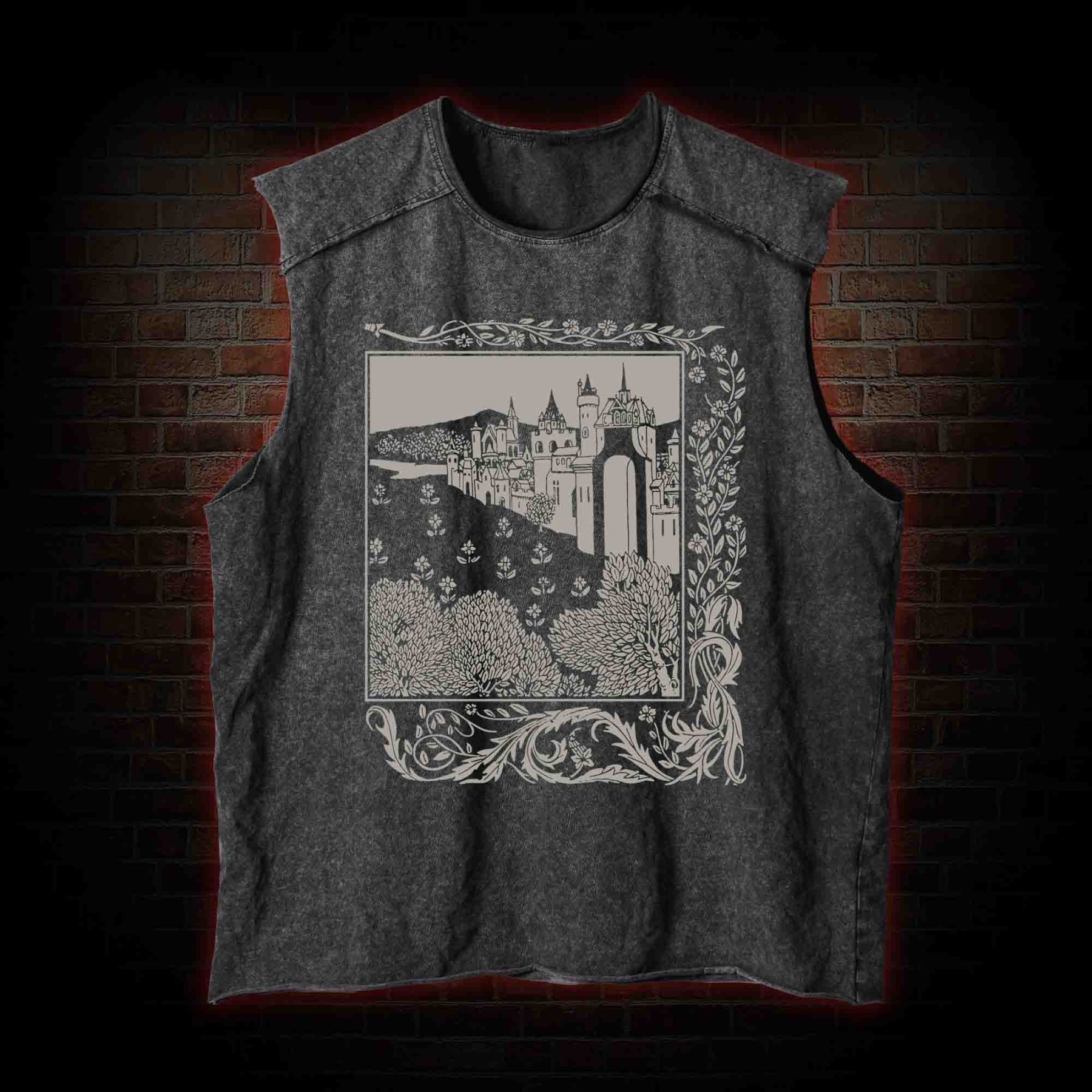 Medieval Castle Vintage Washed Tank Top