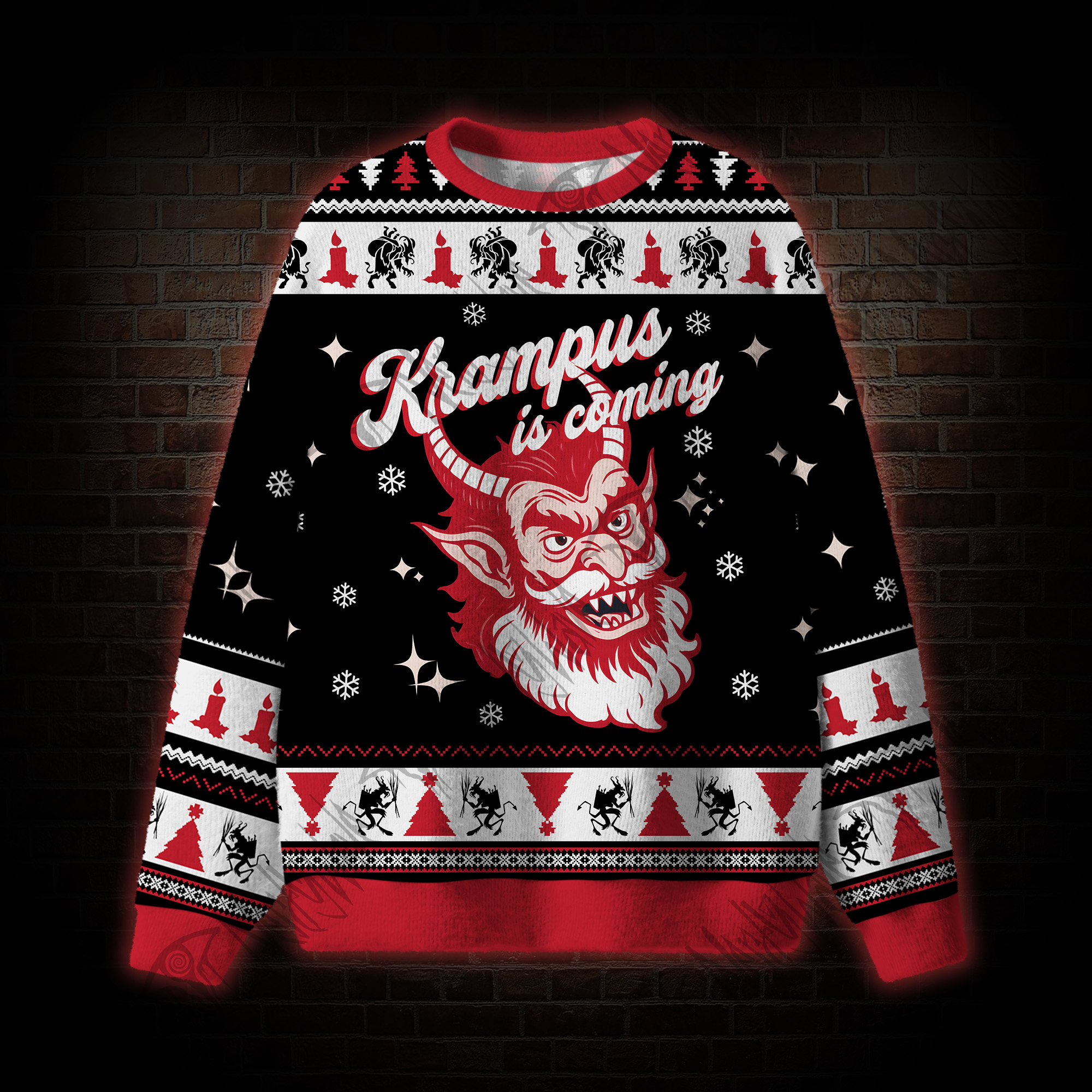 Krampus Is Coming Ugly Sweatshirts