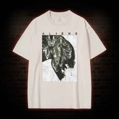 Aliens in Deep Space Washed T-shirt