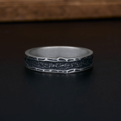 Abyss Sterling Silver Band Ring
