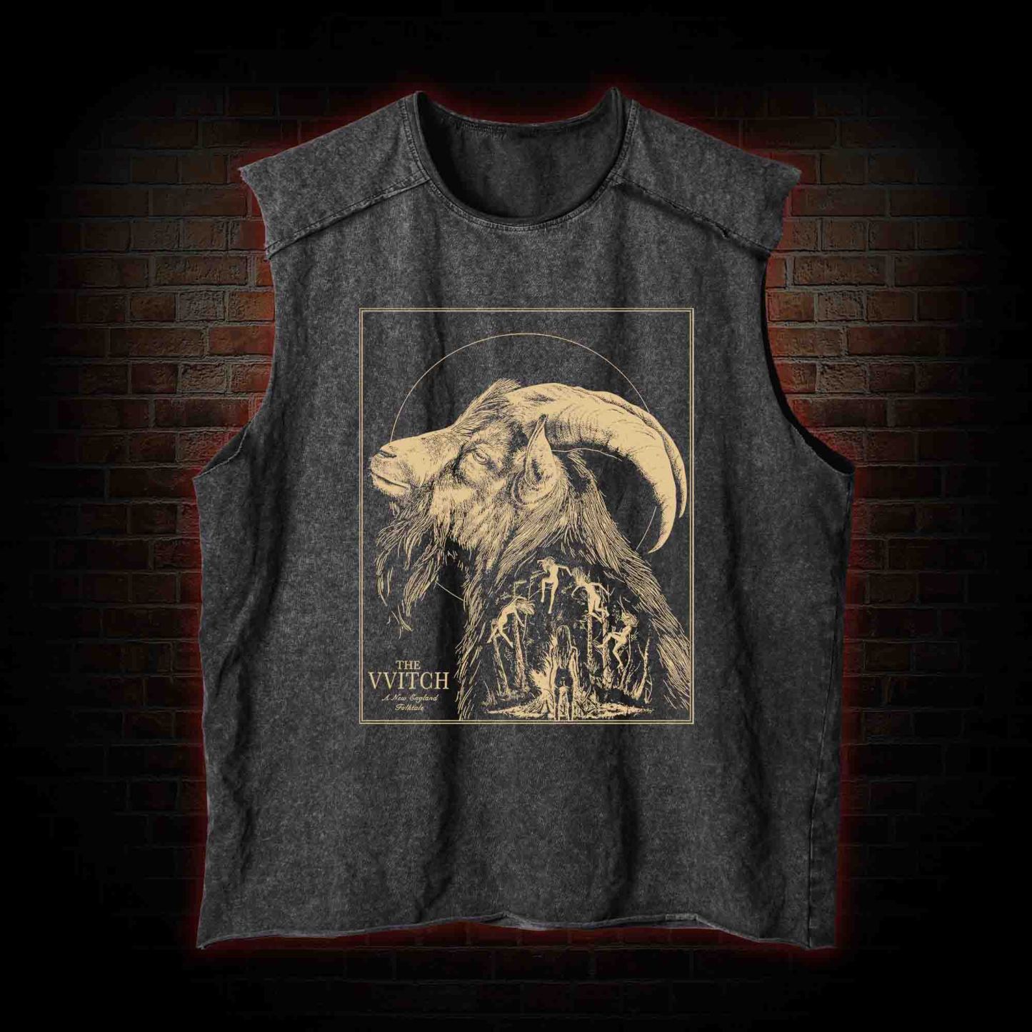 The Witch Inspired Black Phillip Vintage Washed Tank Top