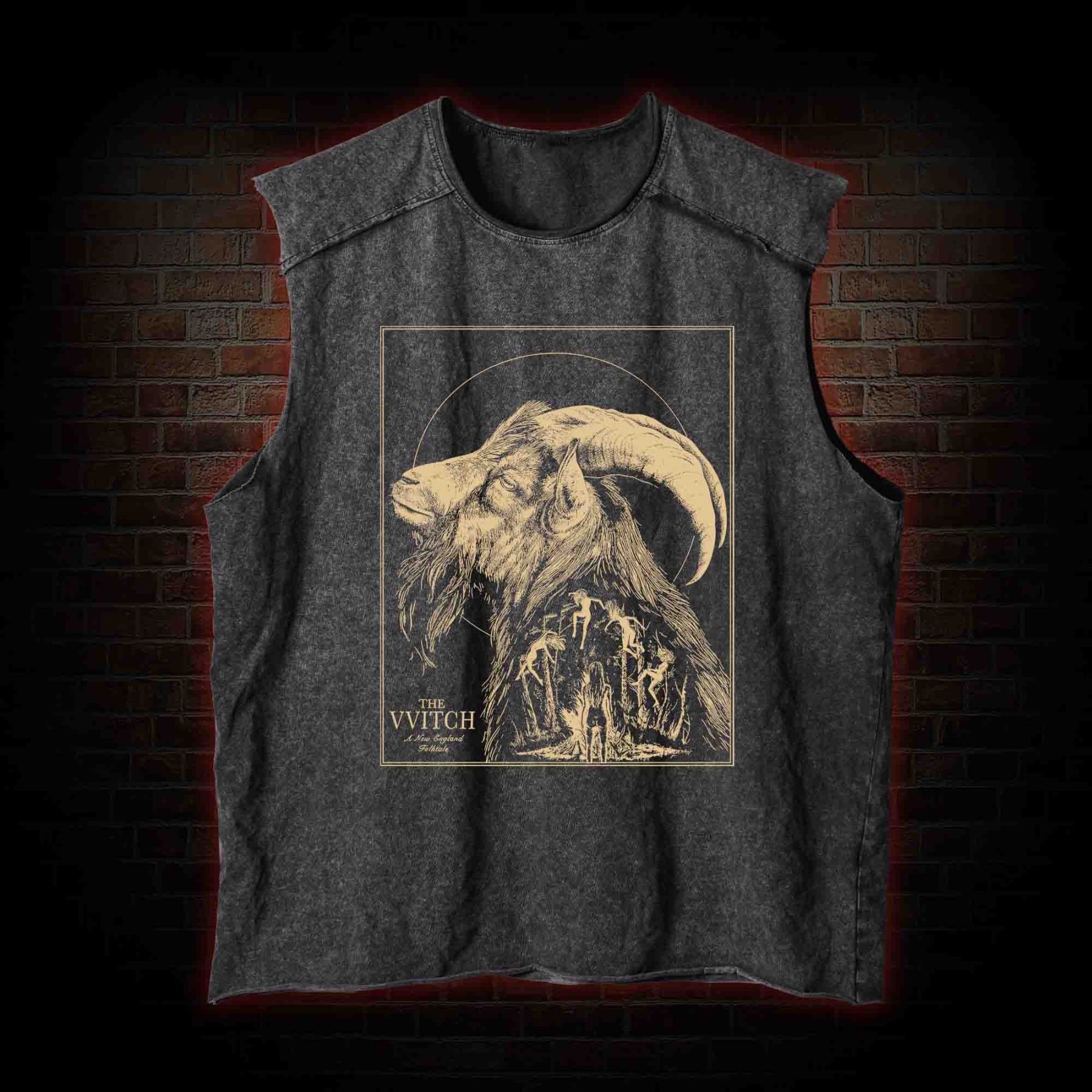 The Witch Inspired Black Phillip Vintage Washed Tank Top
