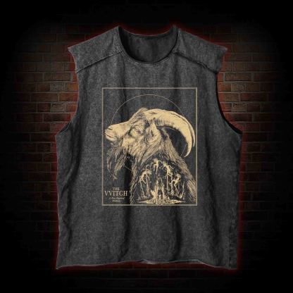 The Witch Inspired Black Phillip Vintage Washed Tank Top