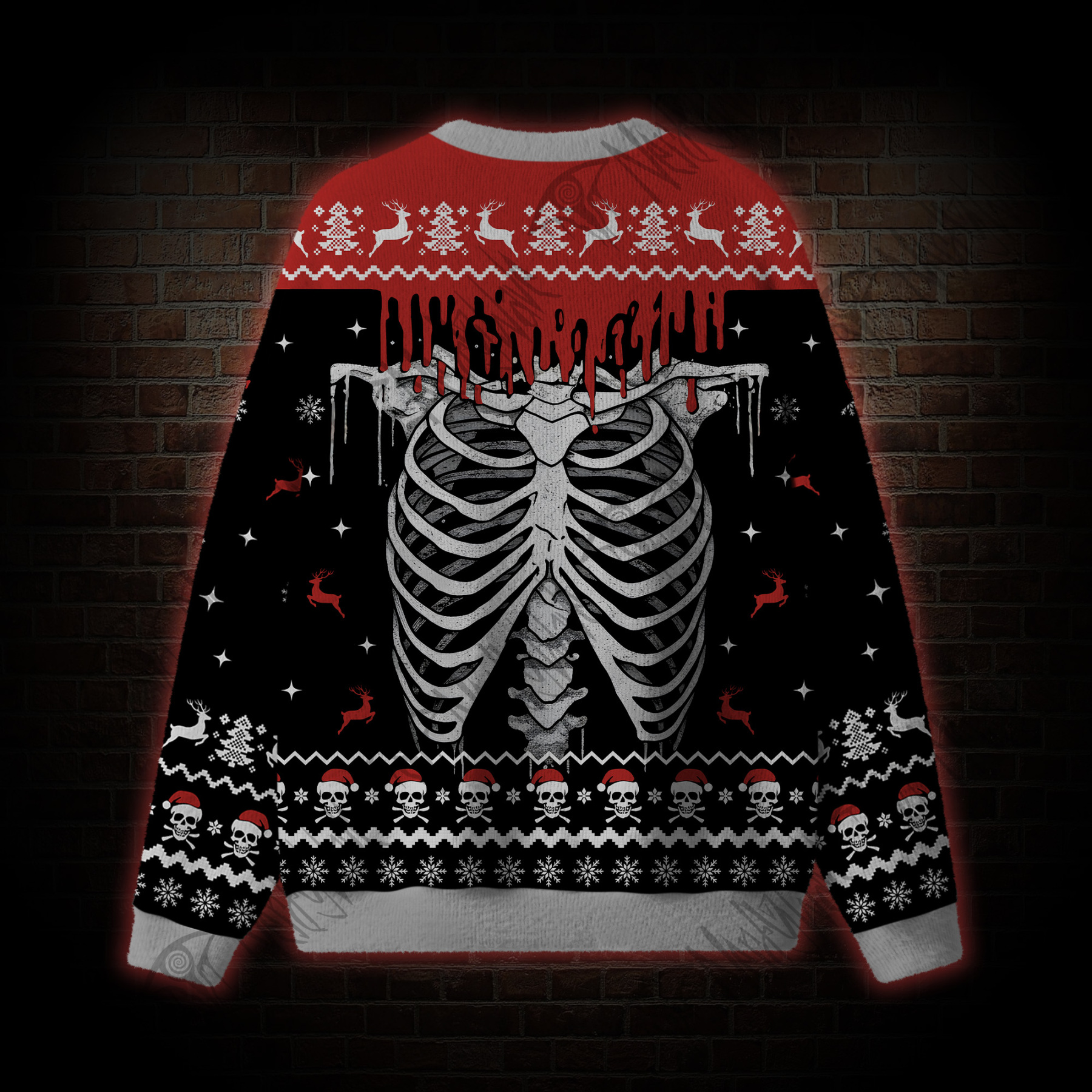 Skeleton Skull Spooky Ugly Sweatshirts