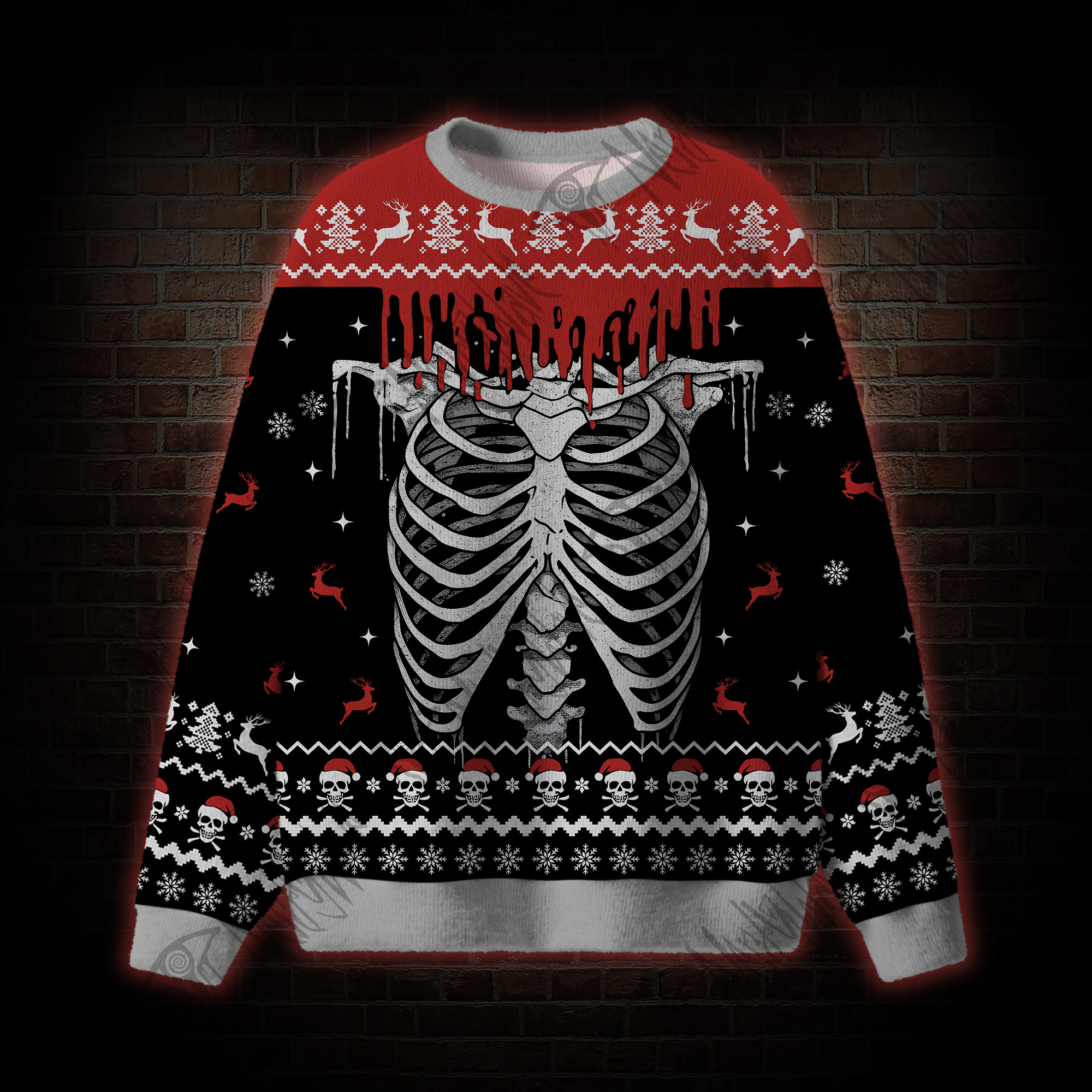 Skeleton Skull Spooky Ugly Sweatshirts