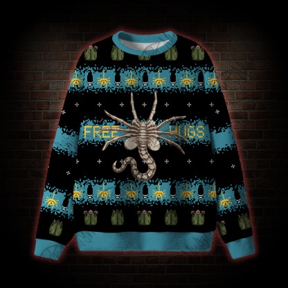 Free Hugs Alien Facehugger Ugly Sweatshirts